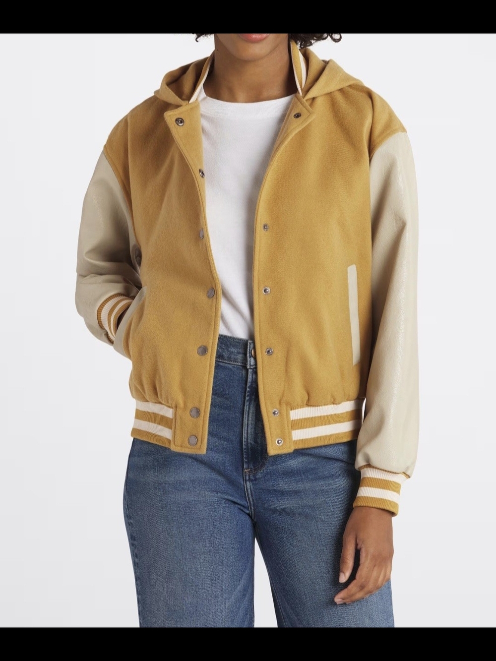 Steve Madden 'Finn' Hooded Varsity Jacket